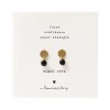 A Beautiful Story Boucles D'oreille>Boucles mini Coin doré - Onyx noir