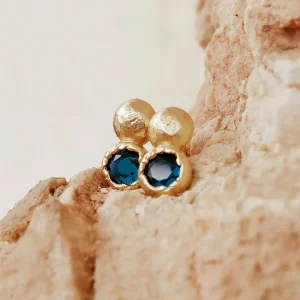 Agapée Boucles D'oreille>Boucles Petra - bleu nuit