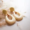 Azeria Boucles D'oreille>Boucles Talia - vert clair et beige