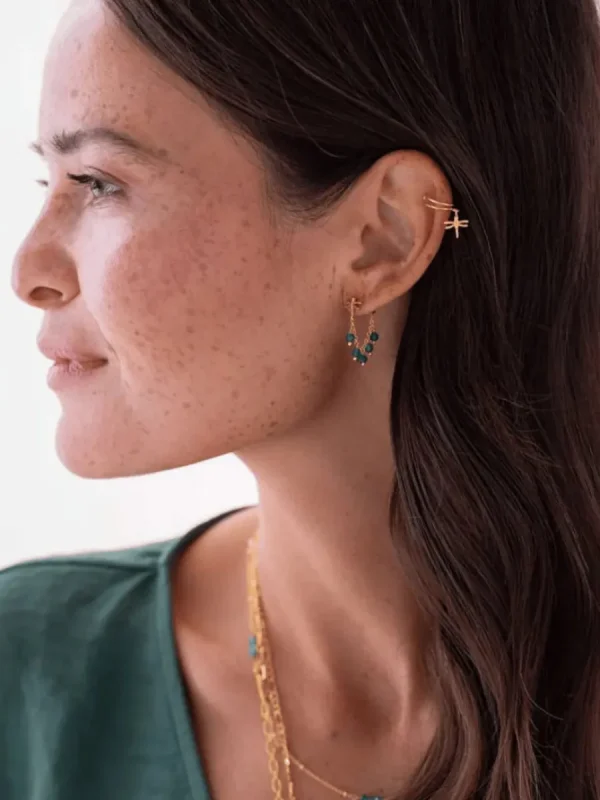 A Beautiful Story Boucles D'oreille>Boucles Utopia doré - Aventurine