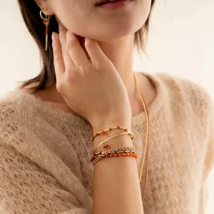 A Beautiful Story Bracelets>Bracelet Advanced doré - Cornaline