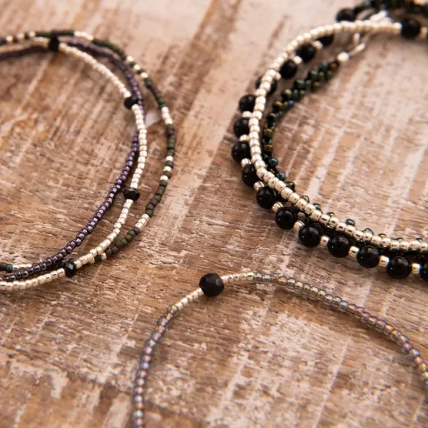 A Beautiful Story Bracelets>Bracelet Beloved argenté - Onyx noir