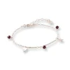 A Beautiful Story Bracelets>Bracelet Charmed argenté - Grenat