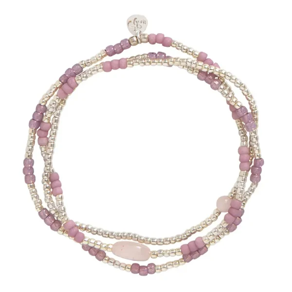 A Beautiful Story Bracelets>Bracelet Energetic argenté - Quartz rose