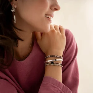 A Beautiful Story Bracelets>Bracelet Energetic argenté - Grenat