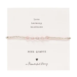 A Beautiful Story Bracelets>Bracelet Essential argenté - Quartz rose