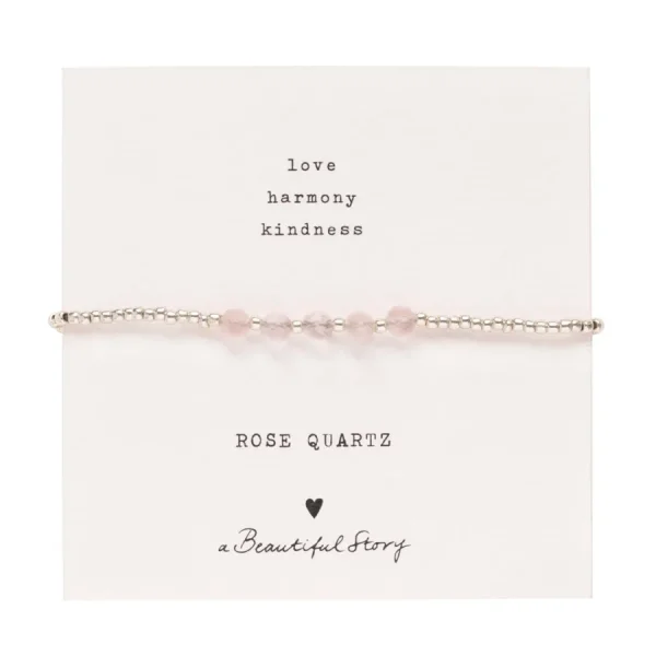 A Beautiful Story Bracelets>Bracelet Essential argenté - Quartz rose