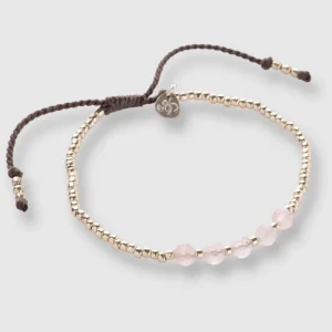 A Beautiful Story Bracelets>Bracelet Essential argenté - Quartz rose