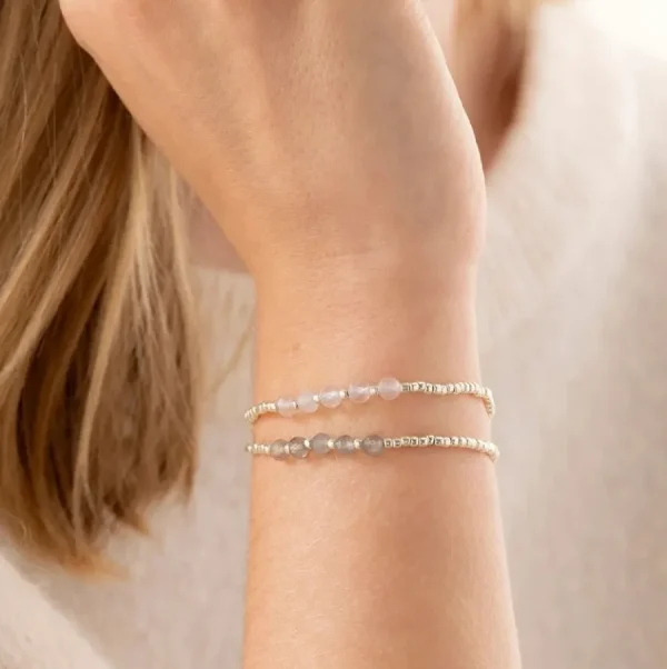 A Beautiful Story Bracelets>Bracelet Essential argenté - Quartz rose