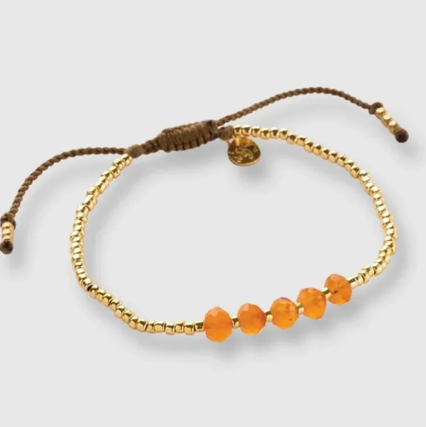 A Beautiful Story Bracelets>Bracelet Essential doré - Cornaline