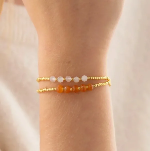 A Beautiful Story Bracelets>Bracelet Essential doré - Cornaline