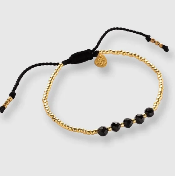 A Beautiful Story Bracelets>Bracelet Essential doré - Onyx noir