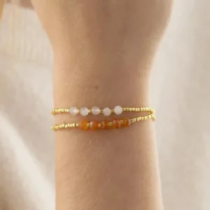 A Beautiful Story Bracelets>Bracelet Essential doré - Quartz rose