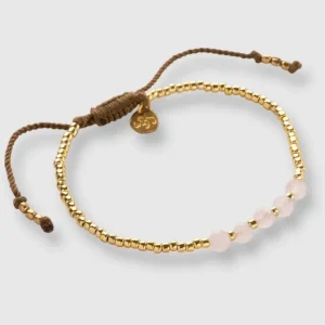 A Beautiful Story Bracelets>Bracelet Essential doré - Quartz rose