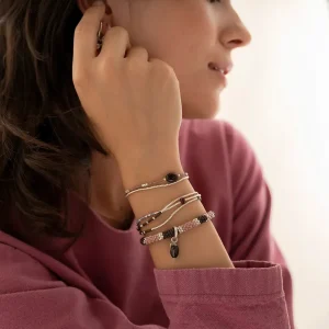 A Beautiful Story Bracelets>Bracelet Feeling argenté - Grenat