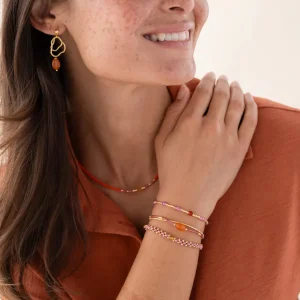 A Beautiful Story Bracelets>Bracelet Feeling doré - Cornaline