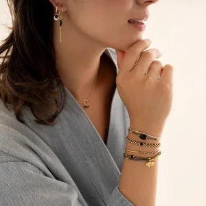 A Beautiful Story Bracelets>Bracelet Feeling doré - Onyx noir