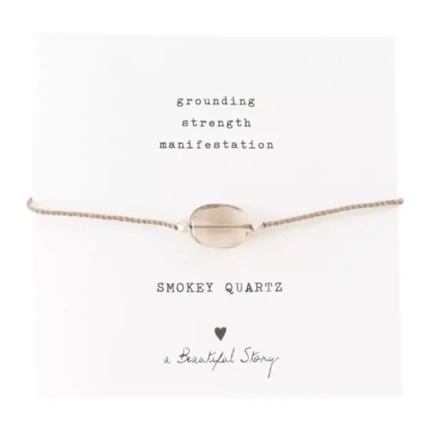 A Beautiful Story Bracelets>Bracelet Gemstone card - Quartz fumé