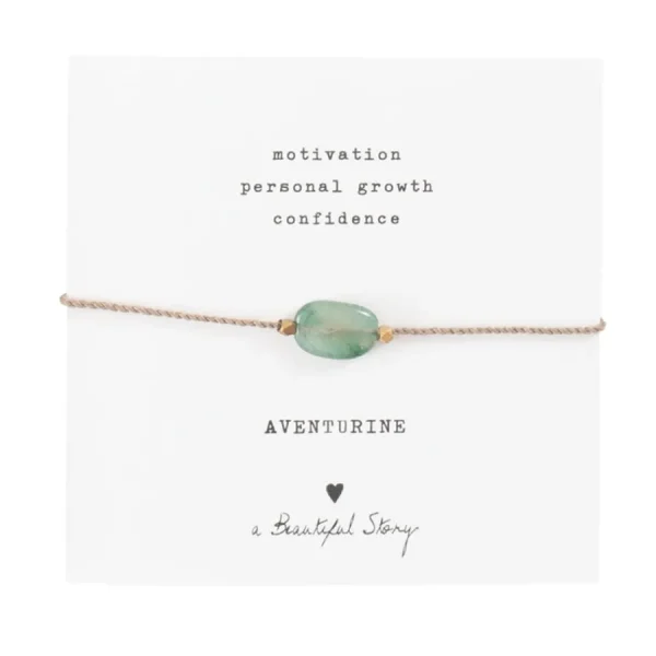 A Beautiful Story Bracelets>Bracelet Gemstone card - Aventurine