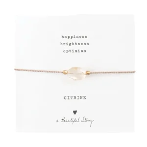 A Beautiful Story Bracelets>Bracelet Gemstone card - Citrine