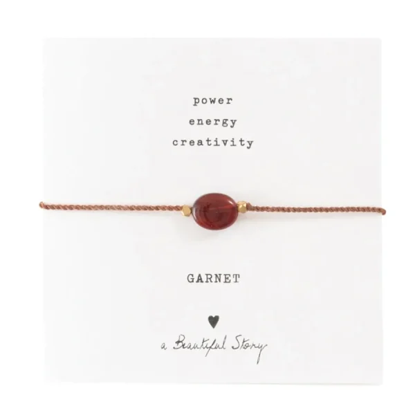 A Beautiful Story Bracelets>Bracelet Gemstone card - Grenat