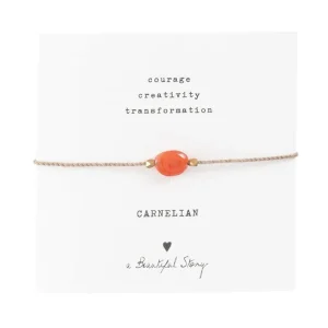 A Beautiful Story Bracelets>Bracelet Gemstone card - Cornaline