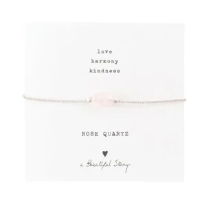 A Beautiful Story Bracelets>Bracelet Gemstone card - Quartz rose