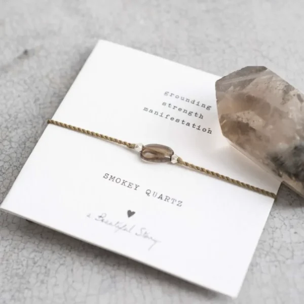 A Beautiful Story Bracelets>Bracelet Gemstone card - Quartz fumé