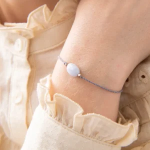 A Beautiful Story Bracelets>Bracelet Gemstone card - Agate bleue