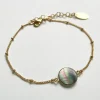 Viadoli Bracelets>Bracelet Ginko - Nacre grise