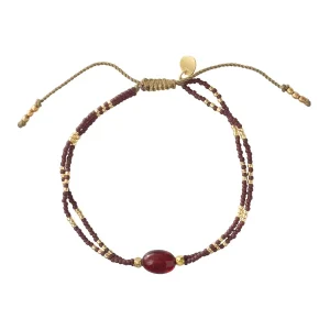 A Beautiful Story Bracelets>Bracelet Glimmer doré - Grenat