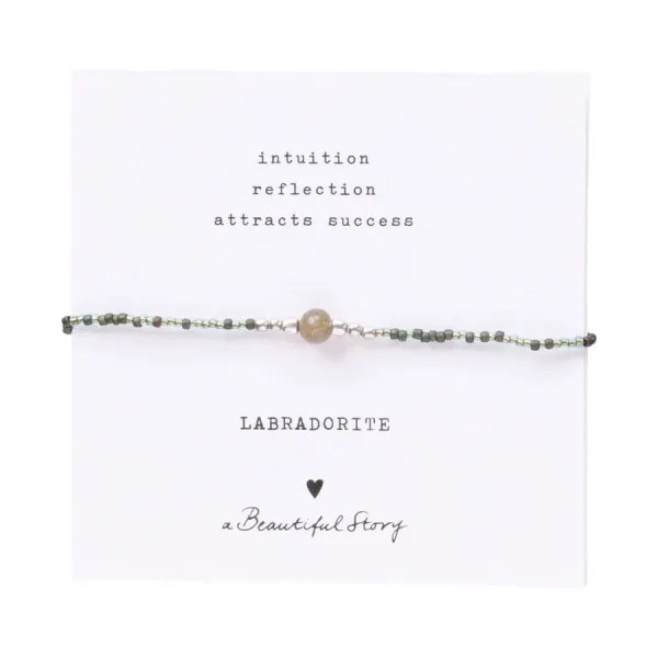 A Beautiful Story Bracelets>Bracelet Iris card argenté - Labradorite