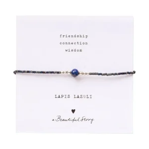 A Beautiful Story Bracelets>Bracelet Iris card argenté - Lapis Lazuli