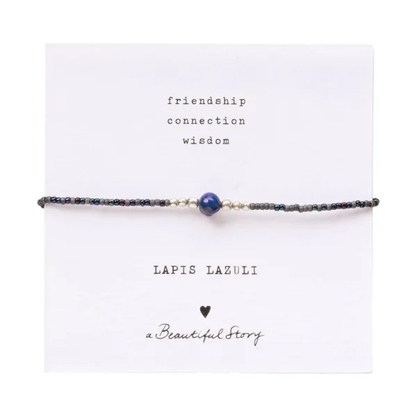 A Beautiful Story Bracelets>Bracelet Iris card argenté - Lapis Lazuli