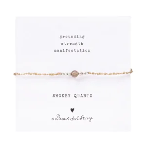 A Beautiful Story Bracelets>Bracelet Iris card argenté - Quartz fumé