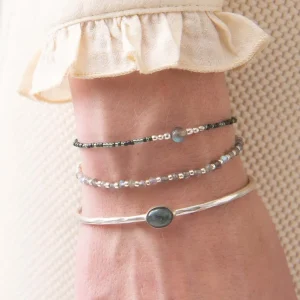 A Beautiful Story Bracelets>Bracelet Iris card argenté - Labradorite