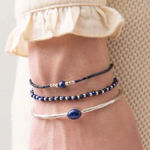 A Beautiful Story Bracelets>Bracelet Iris card argenté - Lapis Lazuli