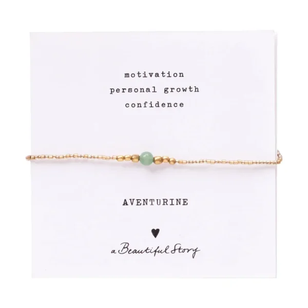 A Beautiful Story Bracelets>Bracelet Iris card doré - Aventurine