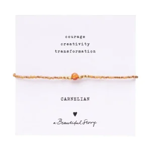 A Beautiful Story Bracelets>Bracelet Iris card doré - Cornaline