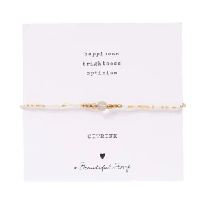 A Beautiful Story Bracelets>Bracelet Iris card doré - Citrine