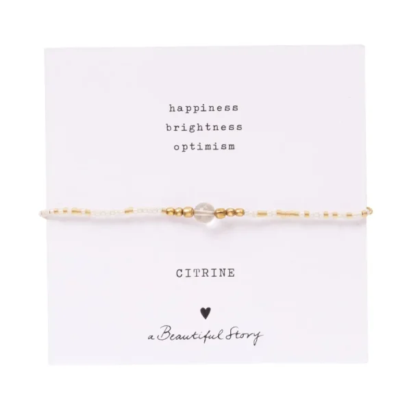 A Beautiful Story Bracelets>Bracelet Iris card doré - Citrine