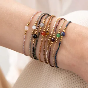 A Beautiful Story Bracelets>Bracelet Iris card doré - Cornaline