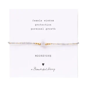 A Beautiful Story Bracelets>Bracelet Iris card doré - Pierre de Lune