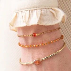 A Beautiful Story Bracelets>Bracelet Iris doré - Cornaline