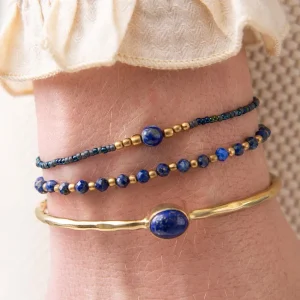 A Beautiful Story Bracelets>Bracelet Iris doré - Lapis Lazuli