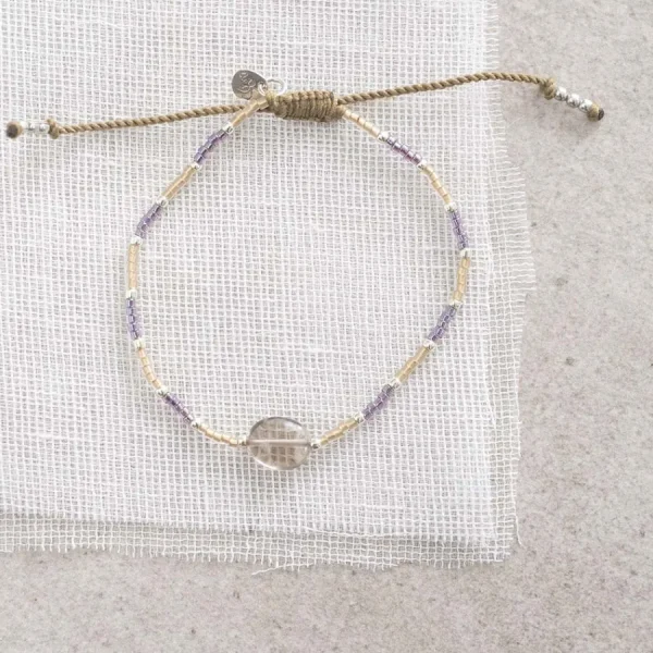 A Beautiful Story Bracelets>Bracelet Joyful argenté - Quartz fumé