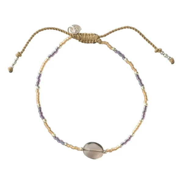 A Beautiful Story Bracelets>Bracelet Joyful argenté - Quartz fumé