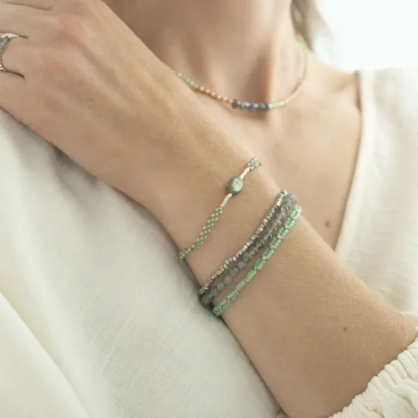 A Beautiful Story Bracelets>Bracelet Loving argenté - Labradorite