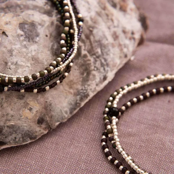 A Beautiful Story Bracelets>Bracelet Loyal argenté - Onyx noir