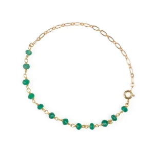 Bazar Exquis Bracelets>Bracelet Pierres Fines - agate verte